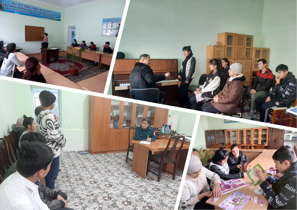 Markazdagi yoshlarga taʼlim berilmoqda   