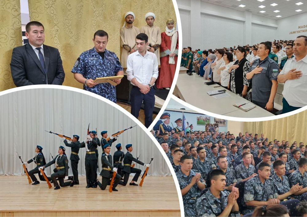Talabalar askarlar huzurida